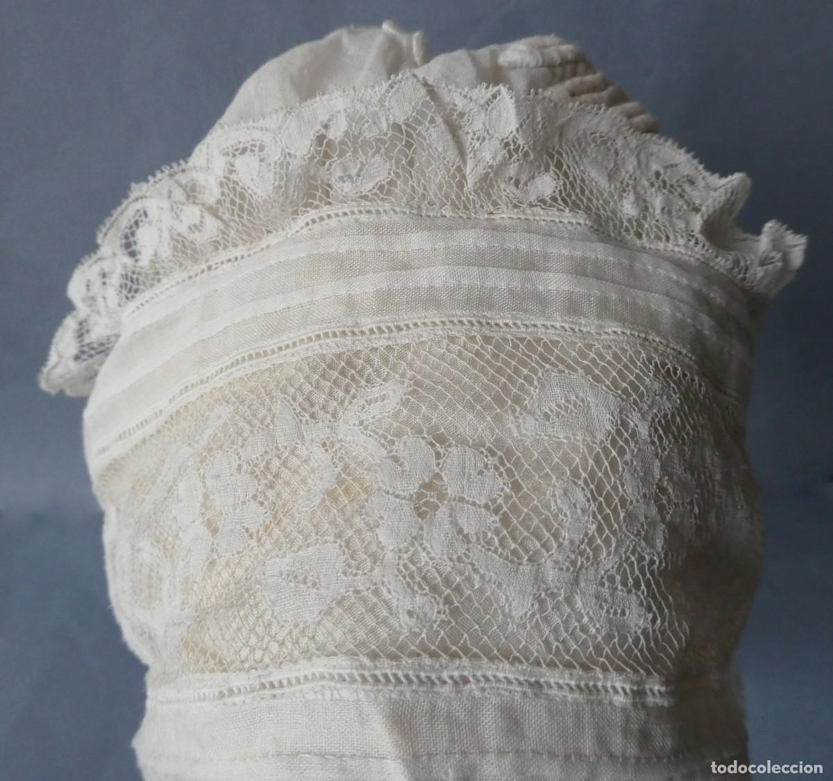 Antig&uuml;edades: ANTIGUO GORRO DE ENCAJE PPIO.S.XX - Foto 4