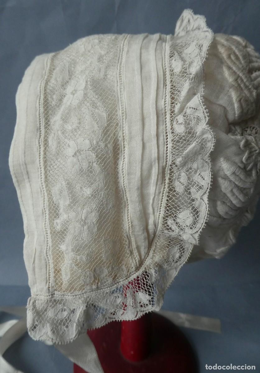 Antig&uuml;edades: ANTIGUO GORRO DE ENCAJE PPIO.S.XX - Foto 6