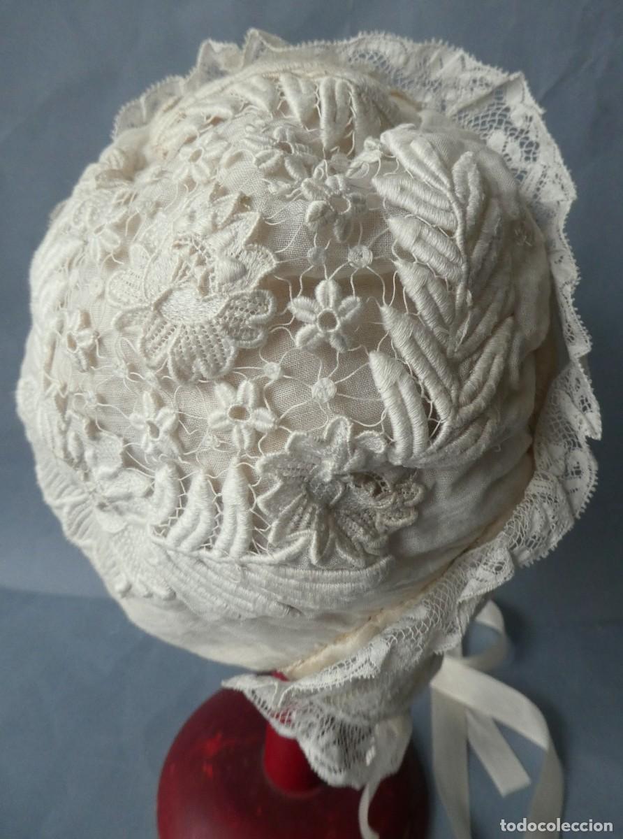 Antig&uuml;edades: ANTIGUO GORRO DE ENCAJE PPIO.S.XX - Foto 7