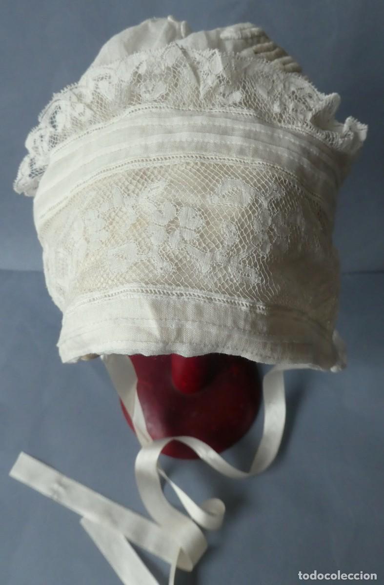 Antig&uuml;edades: ANTIGUO GORRO DE ENCAJE PPIO.S.XX - Foto 8