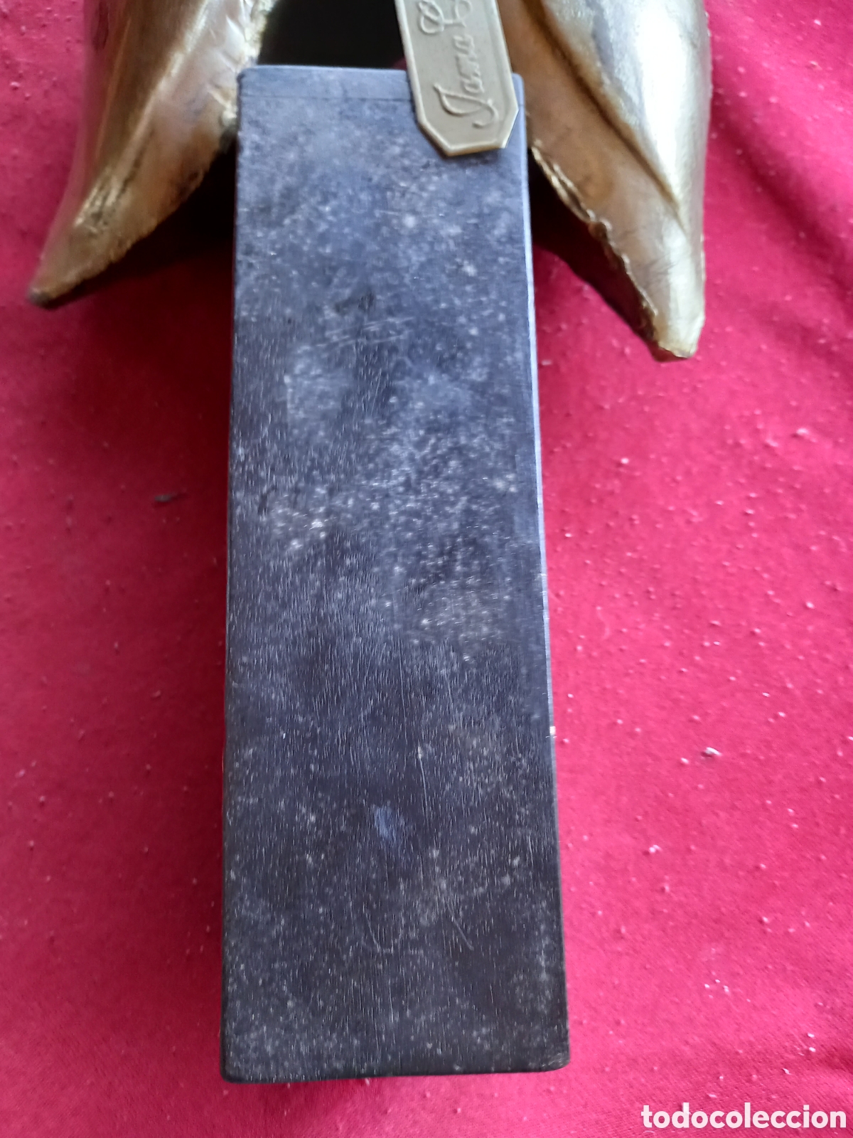 Antig&uuml;edades: PAREJA DE PALOMAS METAL Y MADERA - Foto 8
