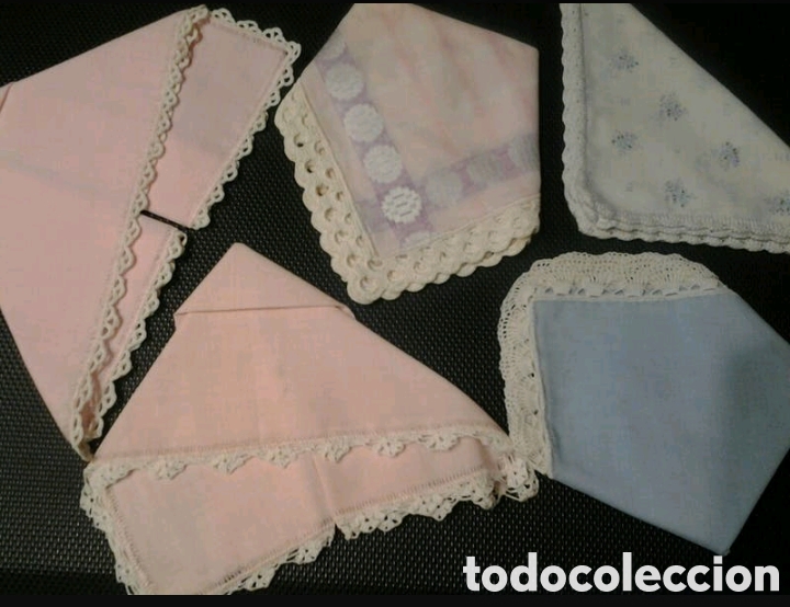 Antig&uuml;edades: 5 PA&Ntilde;UELOS PUNTILLAS x9&euro; - Foto 2