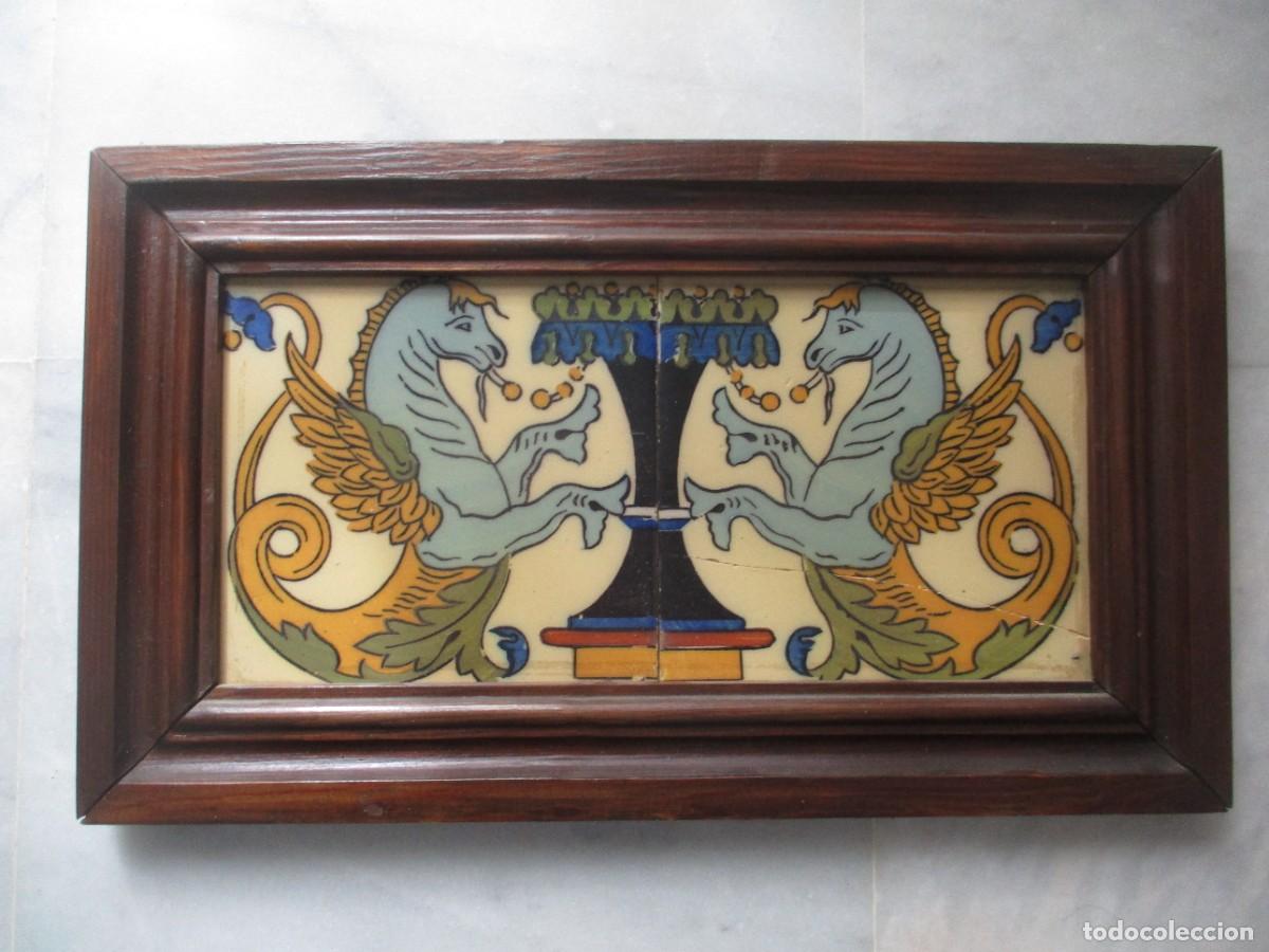 Antig&uuml;edades: Pareja azulejos antiguos - Foto 1
