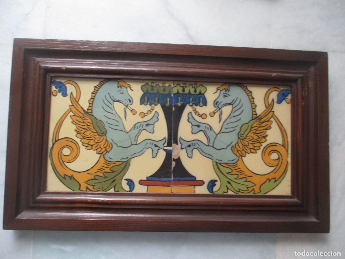 Antig&uuml;edades: pareja de azulejos antiguos - Foto 1