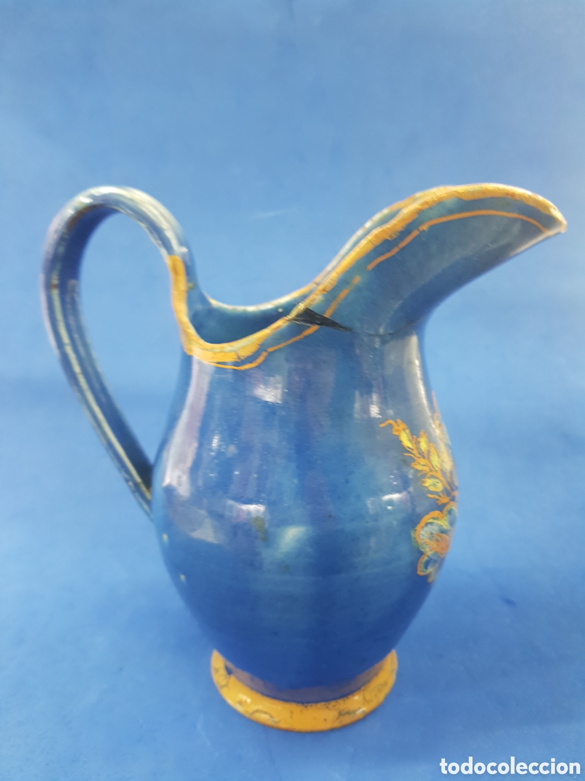 Antig&uuml;edades: Jarra ceramica esmaltada - Foto 3