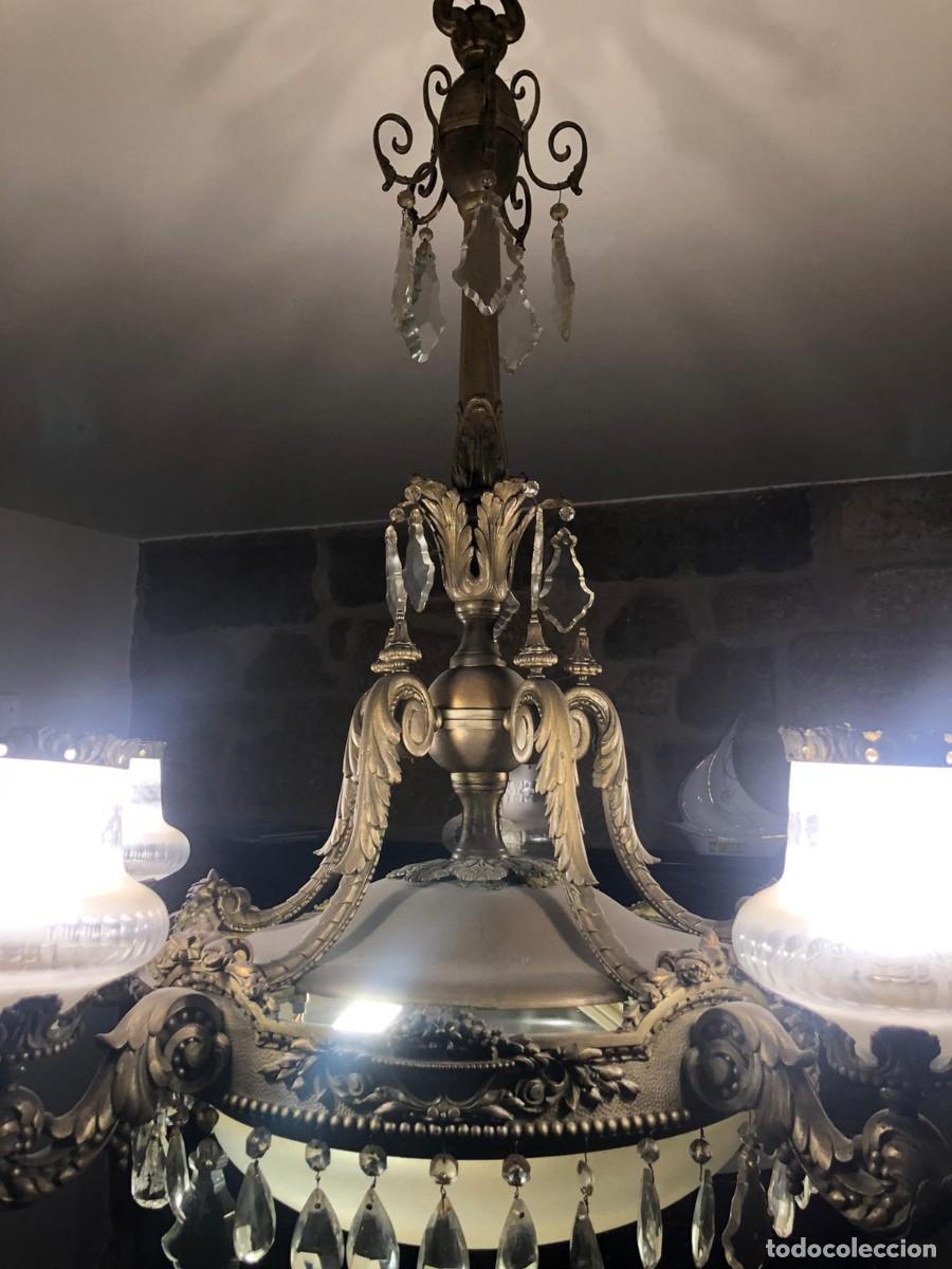 Antig&uuml;edades: L&aacute;mpara de techo antigua - Foto 3