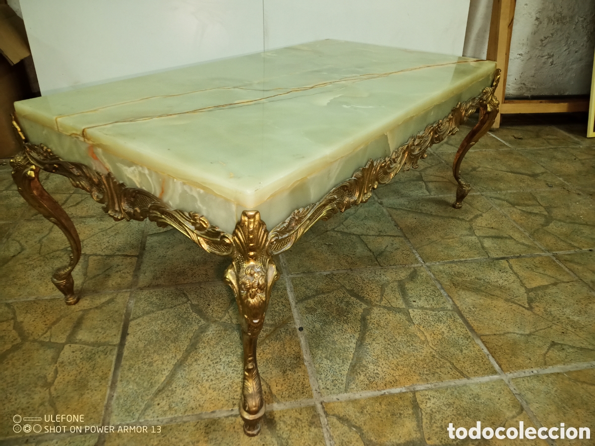 Antig&uuml;edades: Mesa &oacute;nix y lat&oacute;n siglo XIX - Foto 1