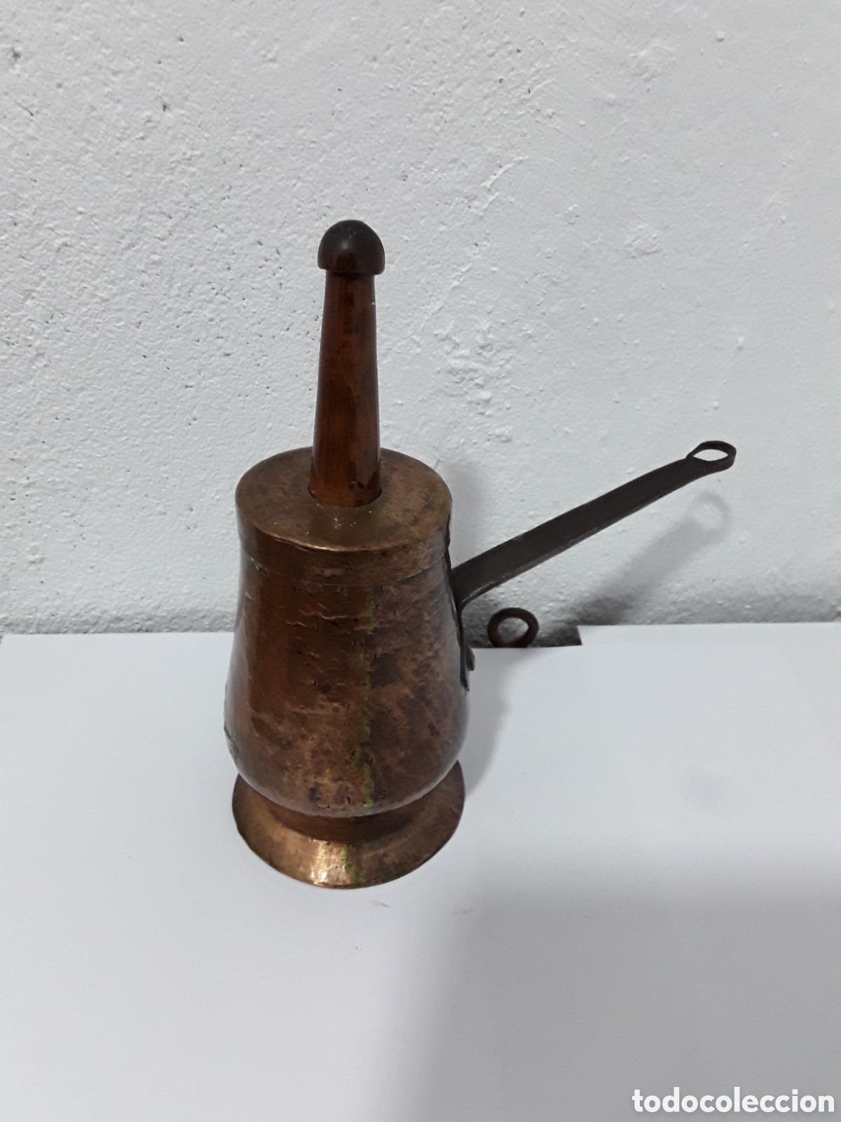 Antig&uuml;edades: Chocolatera de cobre - Foto 9