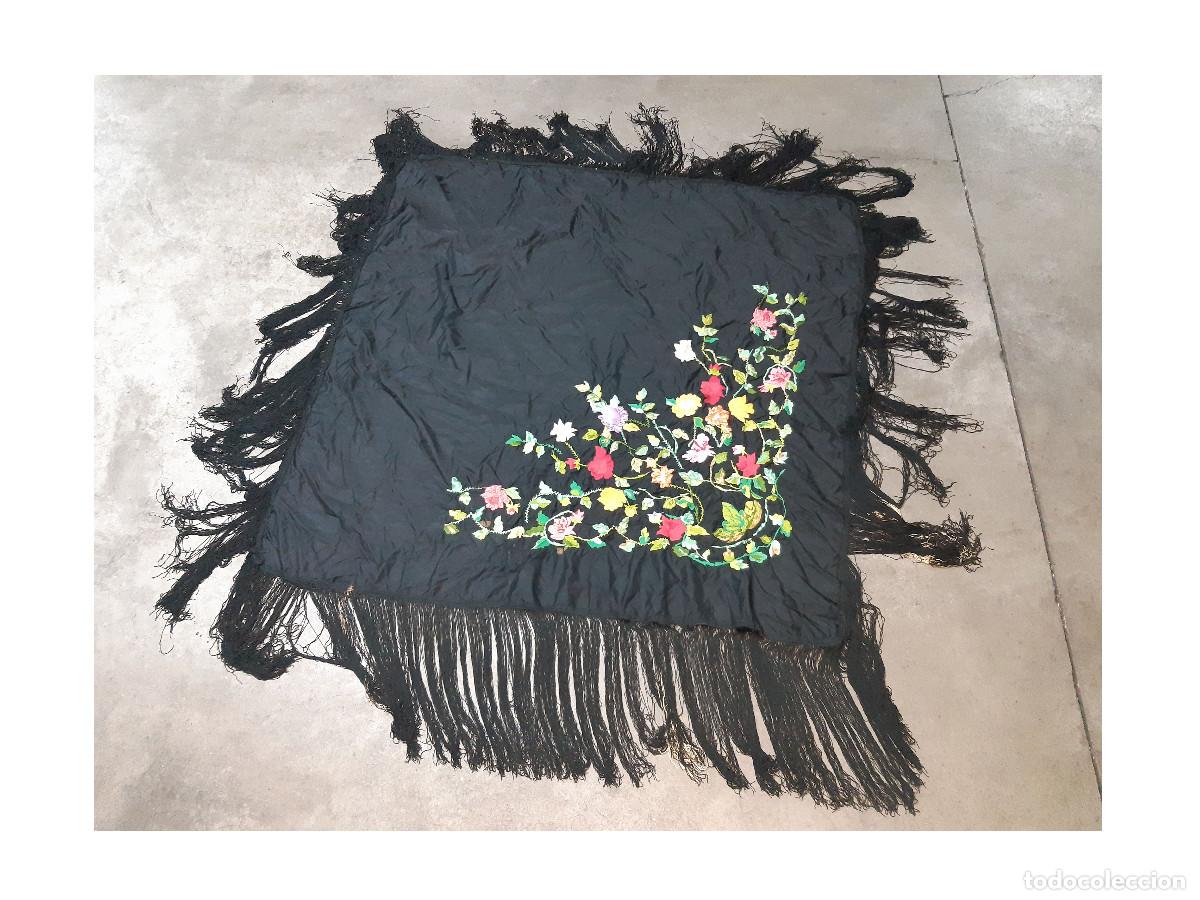 Antig&uuml;edades: MANT&Oacute;N DE MANILA NEGRO - Foto 2