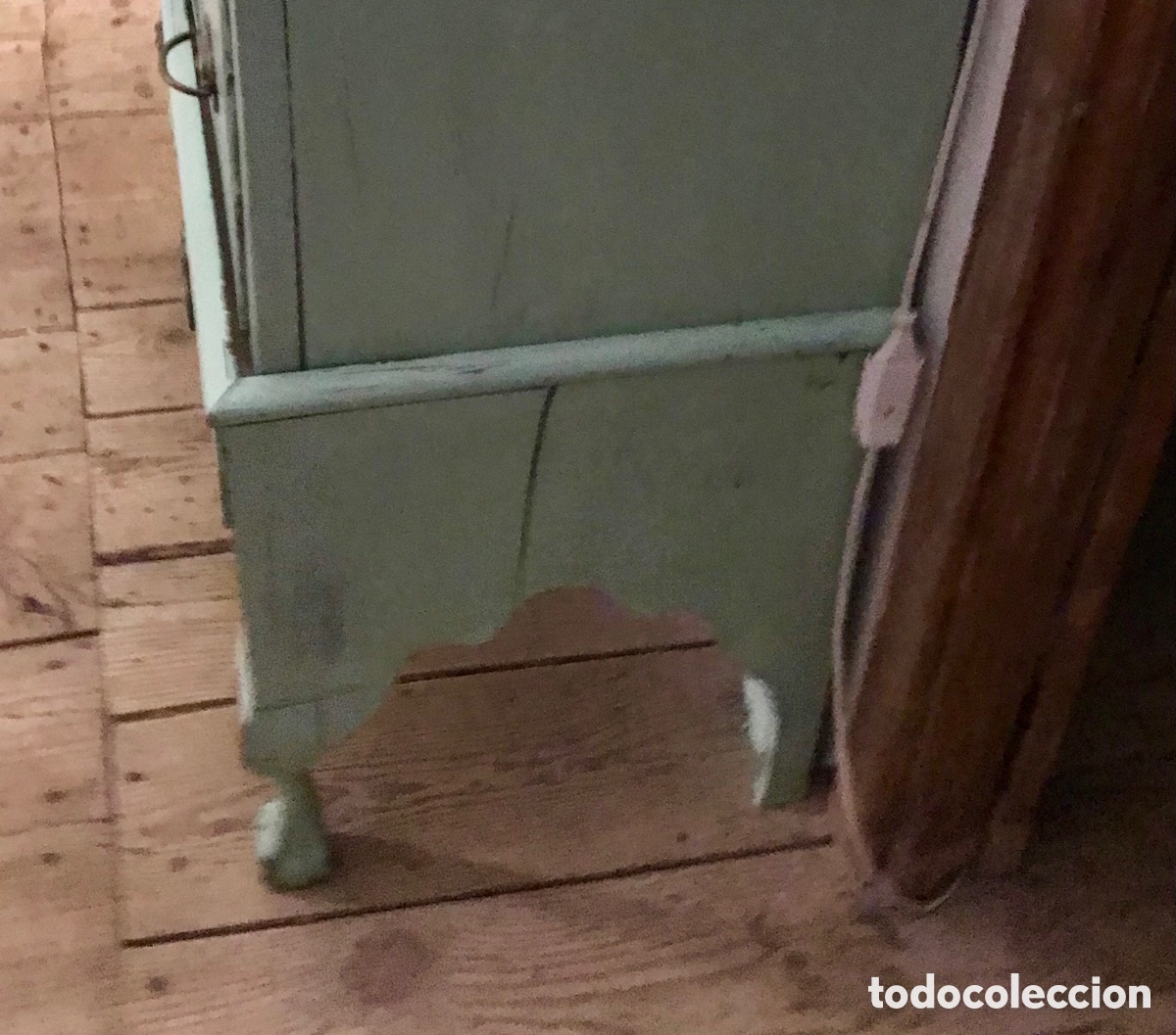 Antig&uuml;edades: Tallboy Pintado en Verde S.XIX - Foto 11