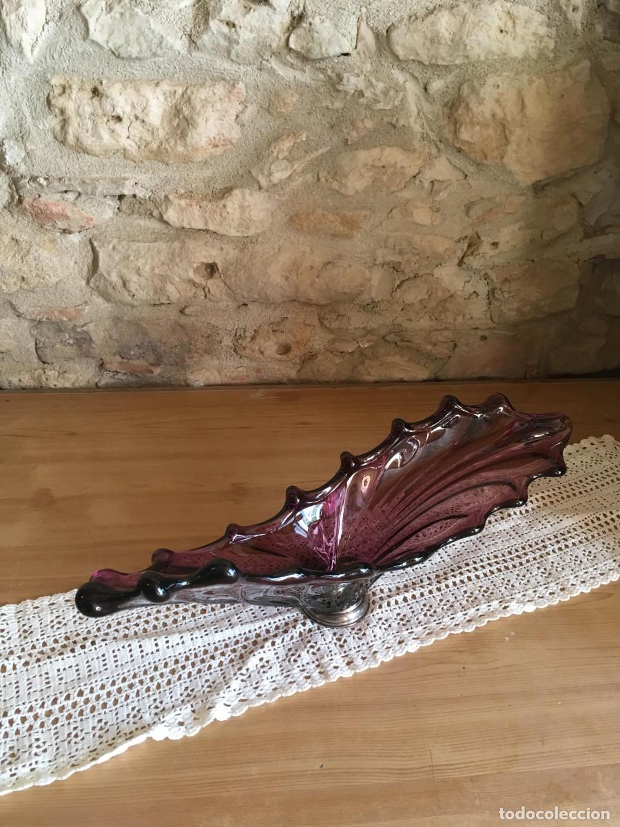 Antig&uuml;edades: CENTRO DE MESA CRISTAL Y PLATA - Foto 2