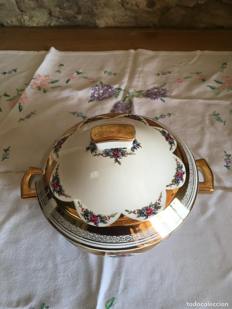 Antig&uuml;edades: JUEGO DE CONSOME PORCELANA - Foto 5