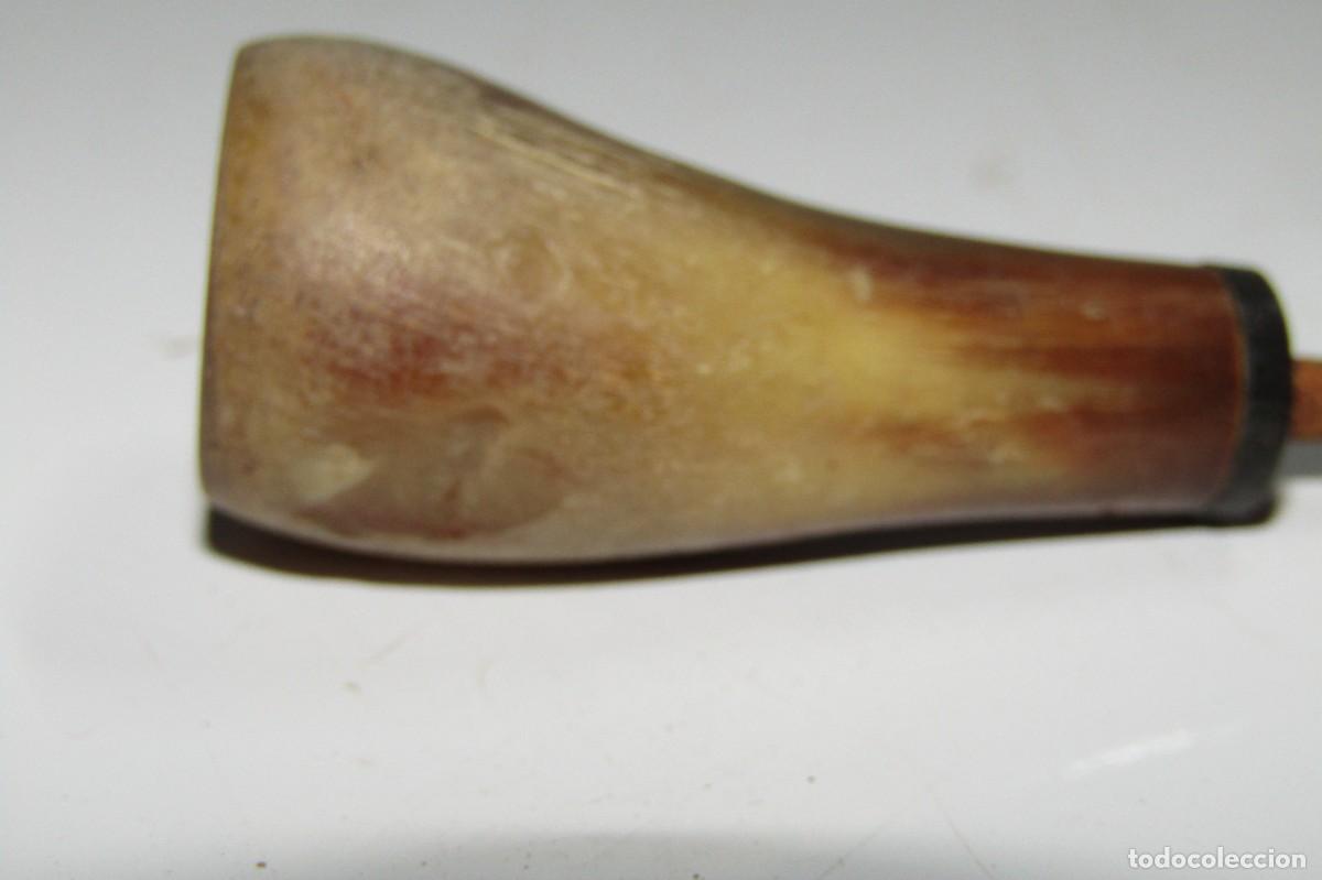 Antiques: Peque&ntilde;o mango de asta. Total 8 cm. Hueso 5cm