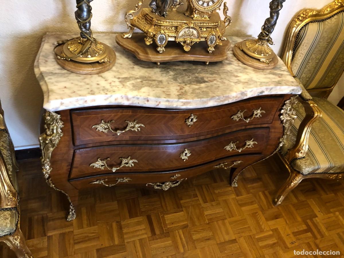 Antig&uuml;edades: Consola Isabelina en madera y bronce - Foto 8