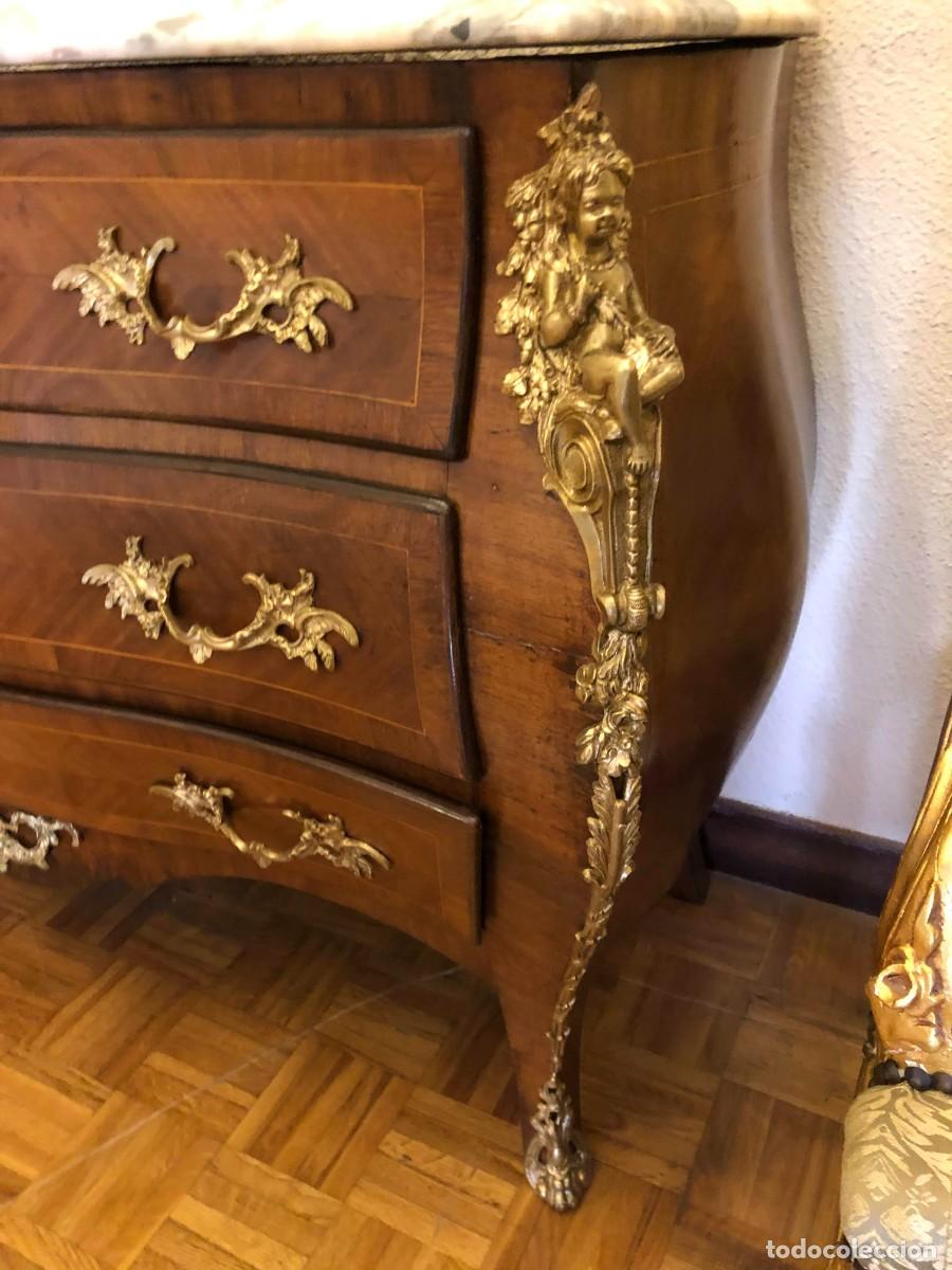 Antig&uuml;edades: Consola Isabelina en madera y bronce - Foto 11