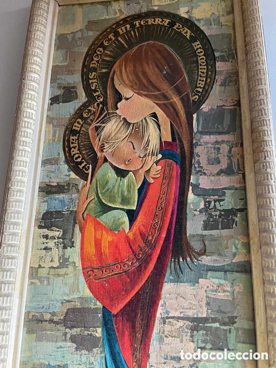 Antig&uuml;edades: Cuadro virgen con ni&ntilde;o - Foto 2