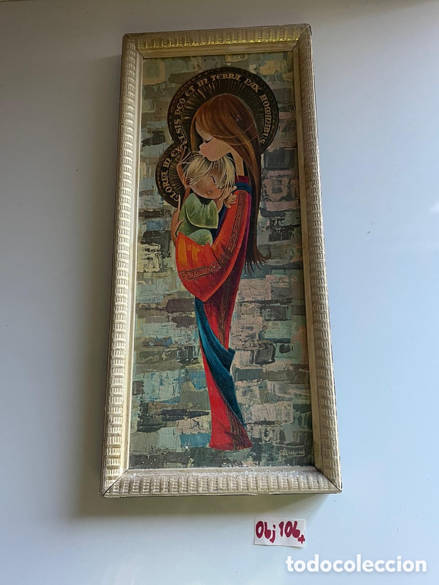 Antig&uuml;edades: Cuadro virgen con ni&ntilde;o - Foto 1