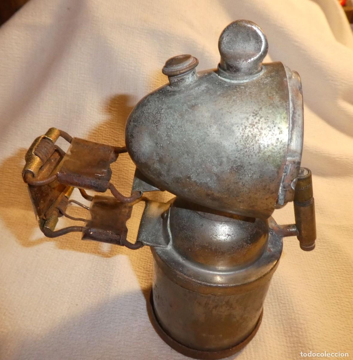 Antig&uuml;edades: FARO DE BICICLETA DE CARBURO JMPEX , INCOMPLETO - Foto 2