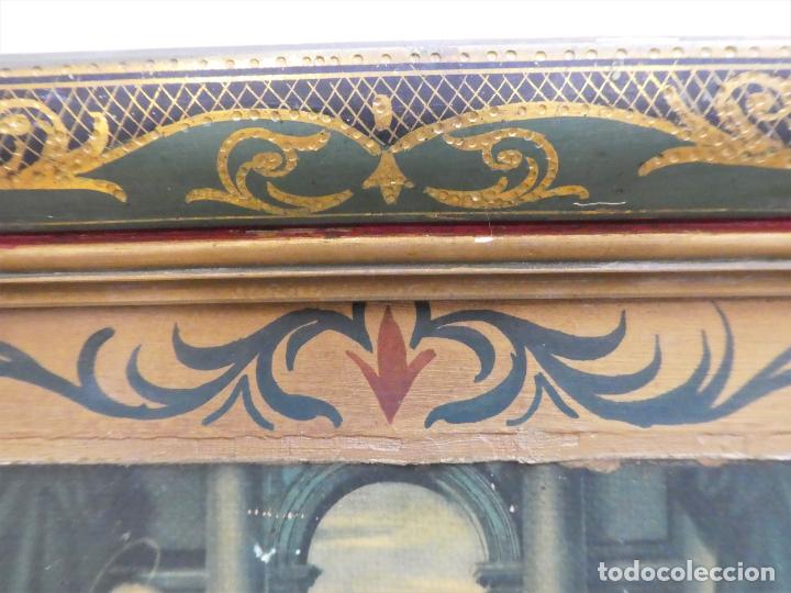 Antig&uuml;edades: Bonito marco decorado a mano - Foto 4