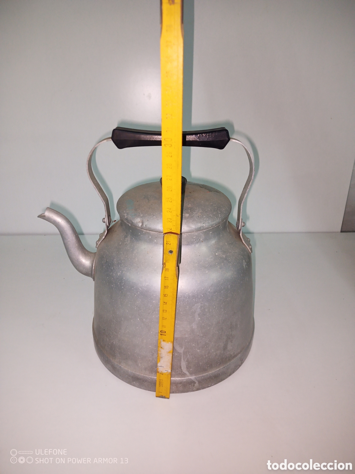 Antig&uuml;edades: Antigua cafetera aluminio - Foto 2