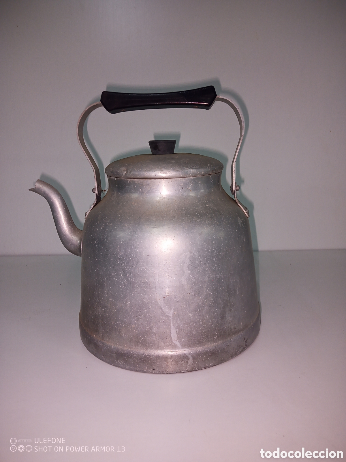 Antig&uuml;edades: Antigua cafetera aluminio - Foto 1