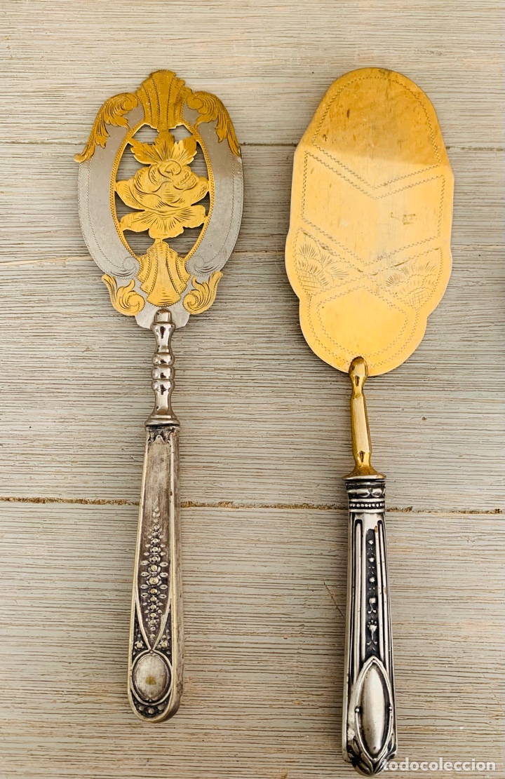 Antig&uuml;edades: BONITAS PALAS ANTIGUAS PARA SERVIR CON EL MANGO DECORADO