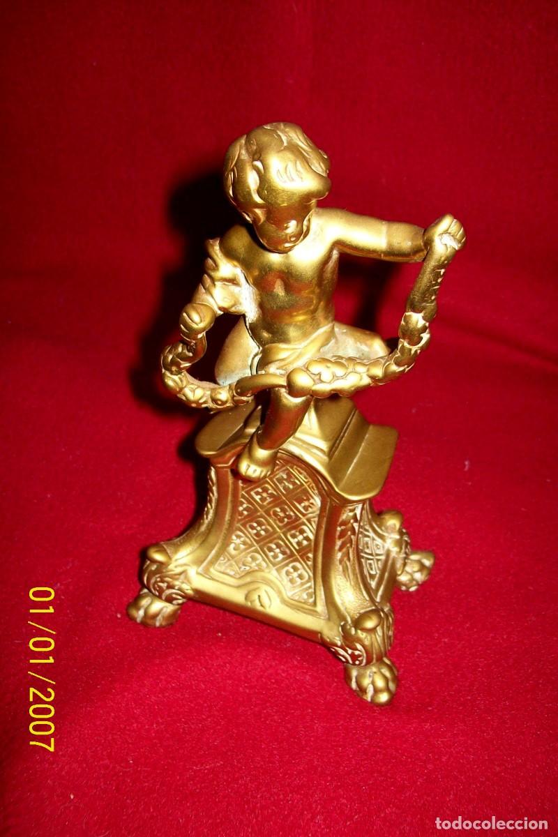 Antig&uuml;edades: AMORCILLO EN BRONCE DORADO, SIGLO XVIII, MEDIDAS ALTO 20 CM CON PEANA