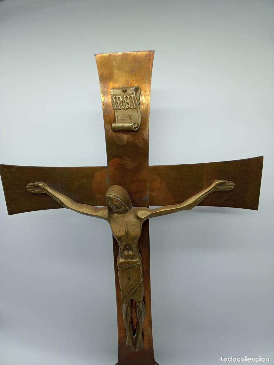 Antig&uuml;edades: CRUZ ALTAR BRONCE GRAN TAMA&Ntilde;O - Foto 5