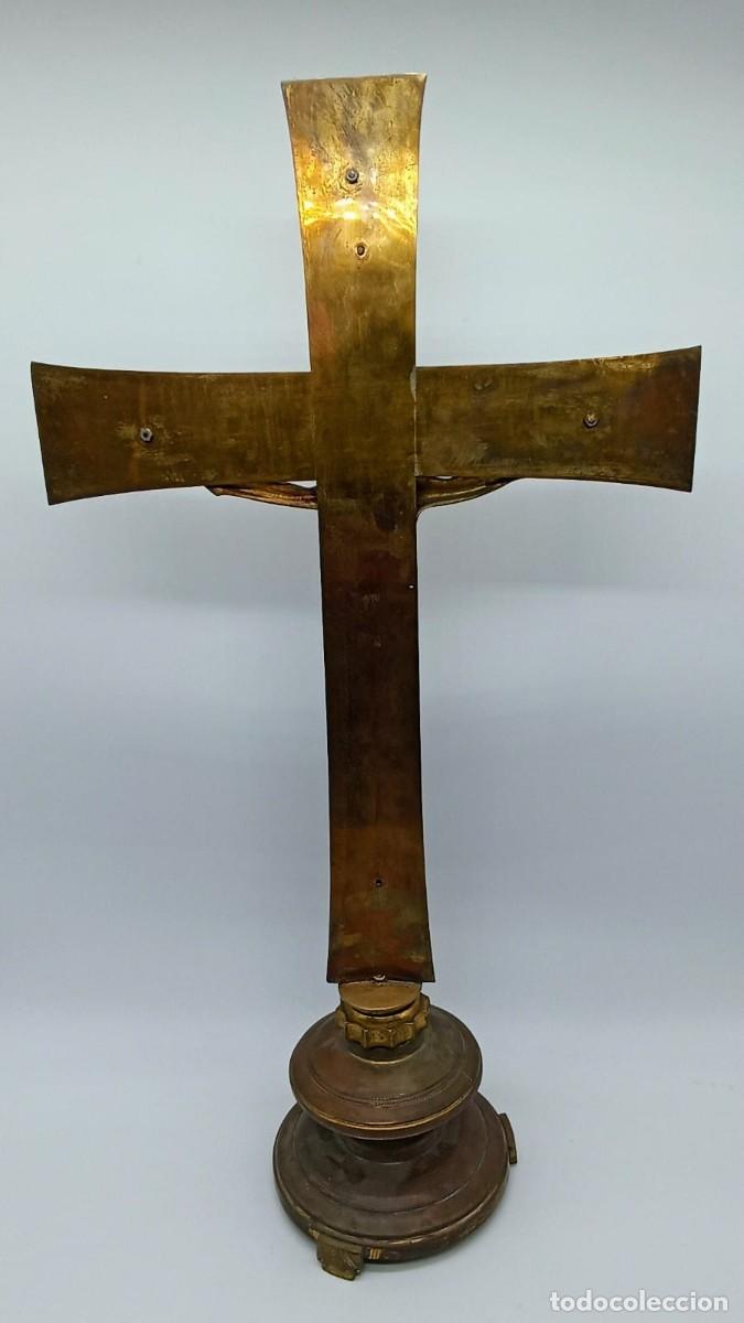 Antig&uuml;edades: CRUZ ALTAR BRONCE GRAN TAMA&Ntilde;O - Foto 6