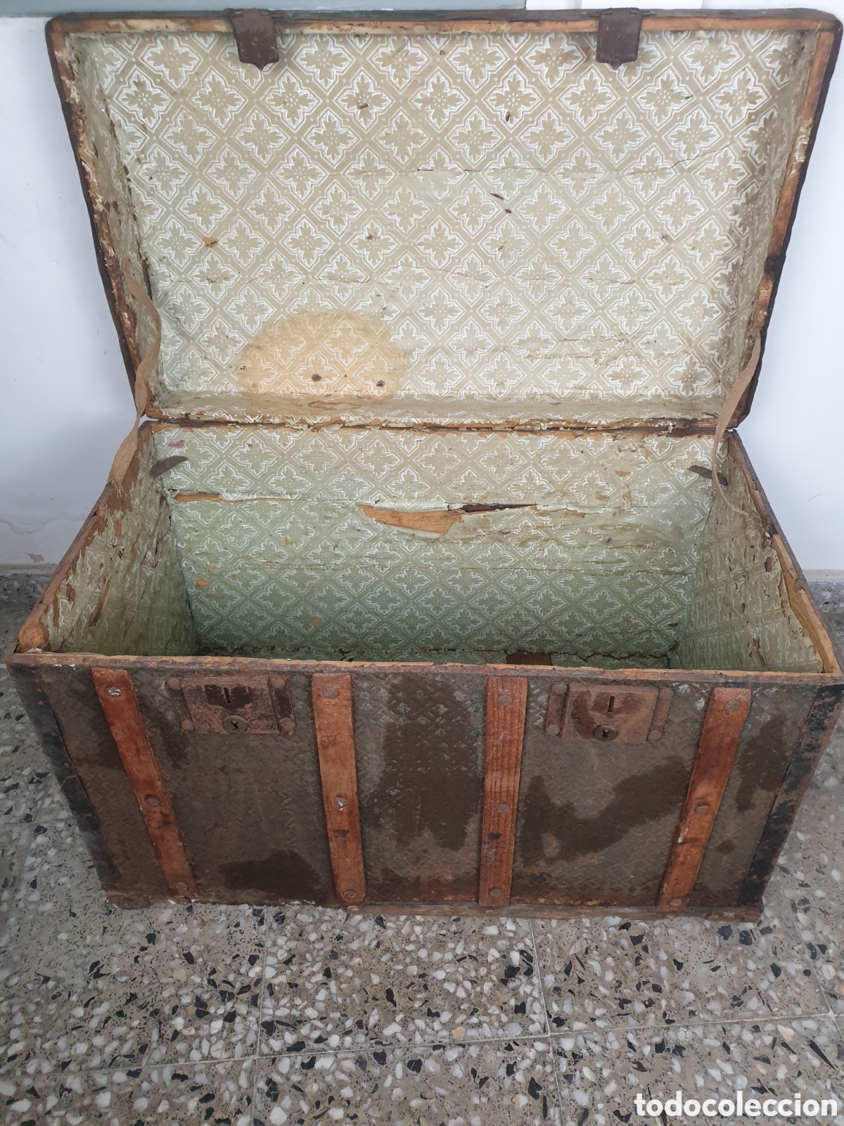 Antig&uuml;edades: Ba&uacute;l de viaje antiguo - Foto 5