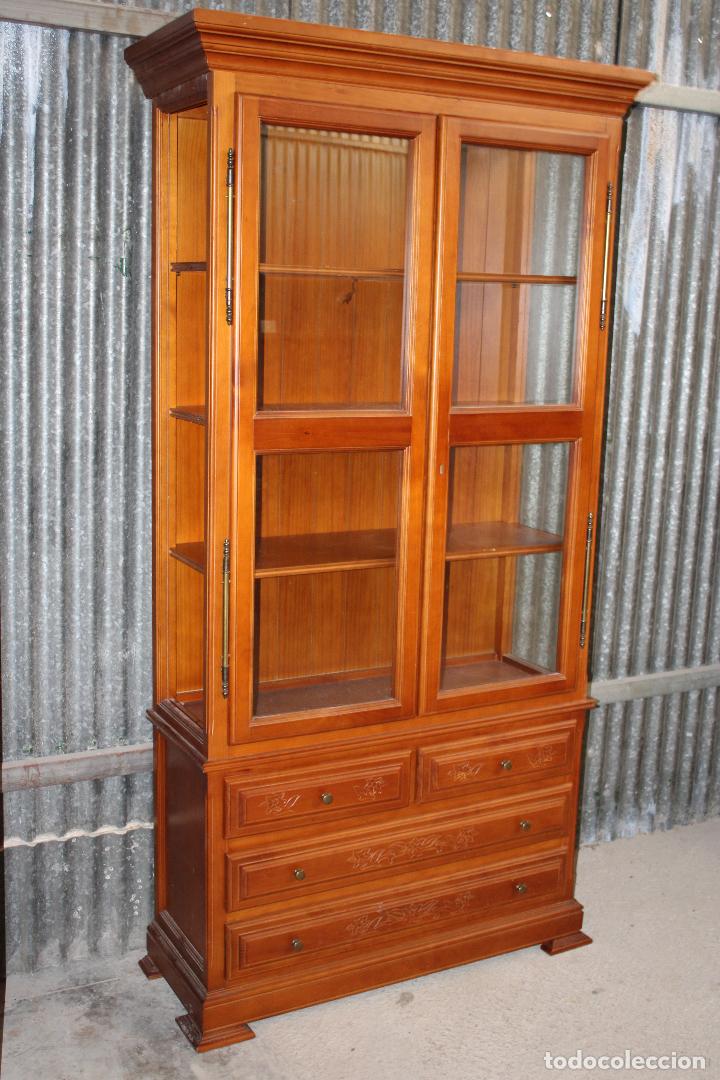 Antig&uuml;edades: vitrina en madera de pino - Foto 2