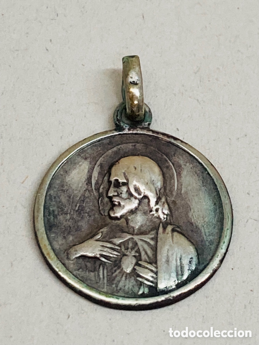 Antig&uuml;edades: Medalla de plata religiosa - Foto 1
