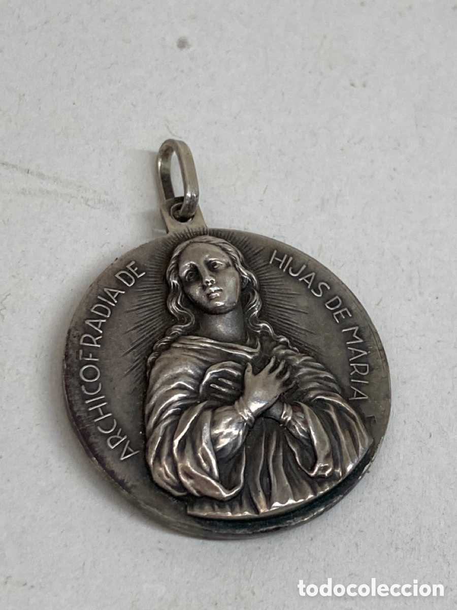 Antig&uuml;edades: Medalla de plata religiosa - Foto 2