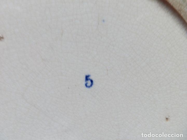 Antig&uuml;edades: PLATO PORCELANA BLUE WILLOW, N&ordm; 5 EN BASE - Foto 7