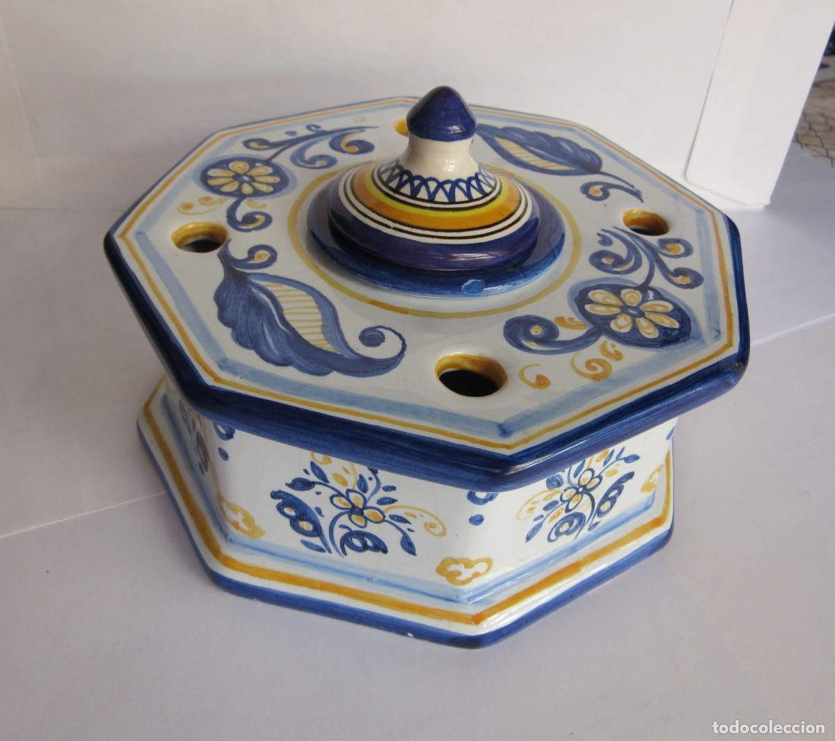Antig&uuml;edades: TINTERO OCTOGONAL DE TALAVERA - Foto 1