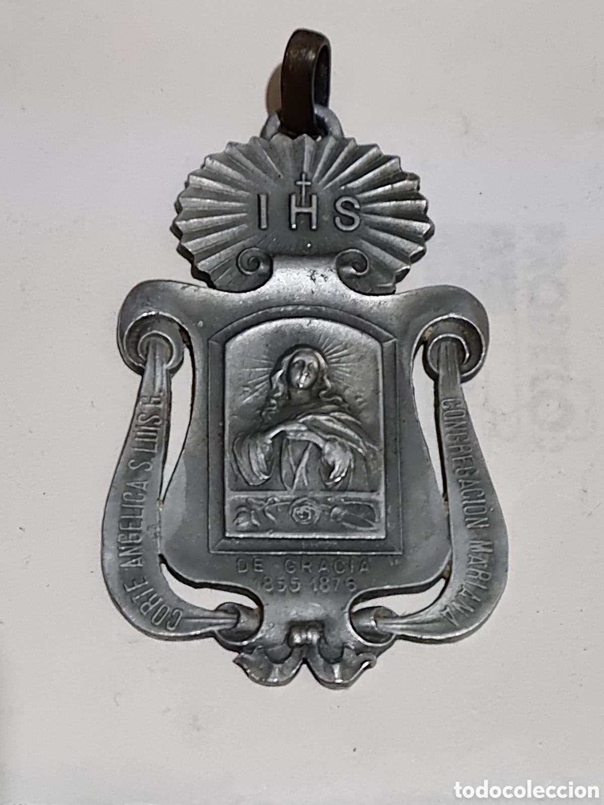Antiquit&auml;ten: MEDALLA CONGREGACION MARIANA CORTE ANGELICA S.LUIS G. DE GRACIA 1855 1876