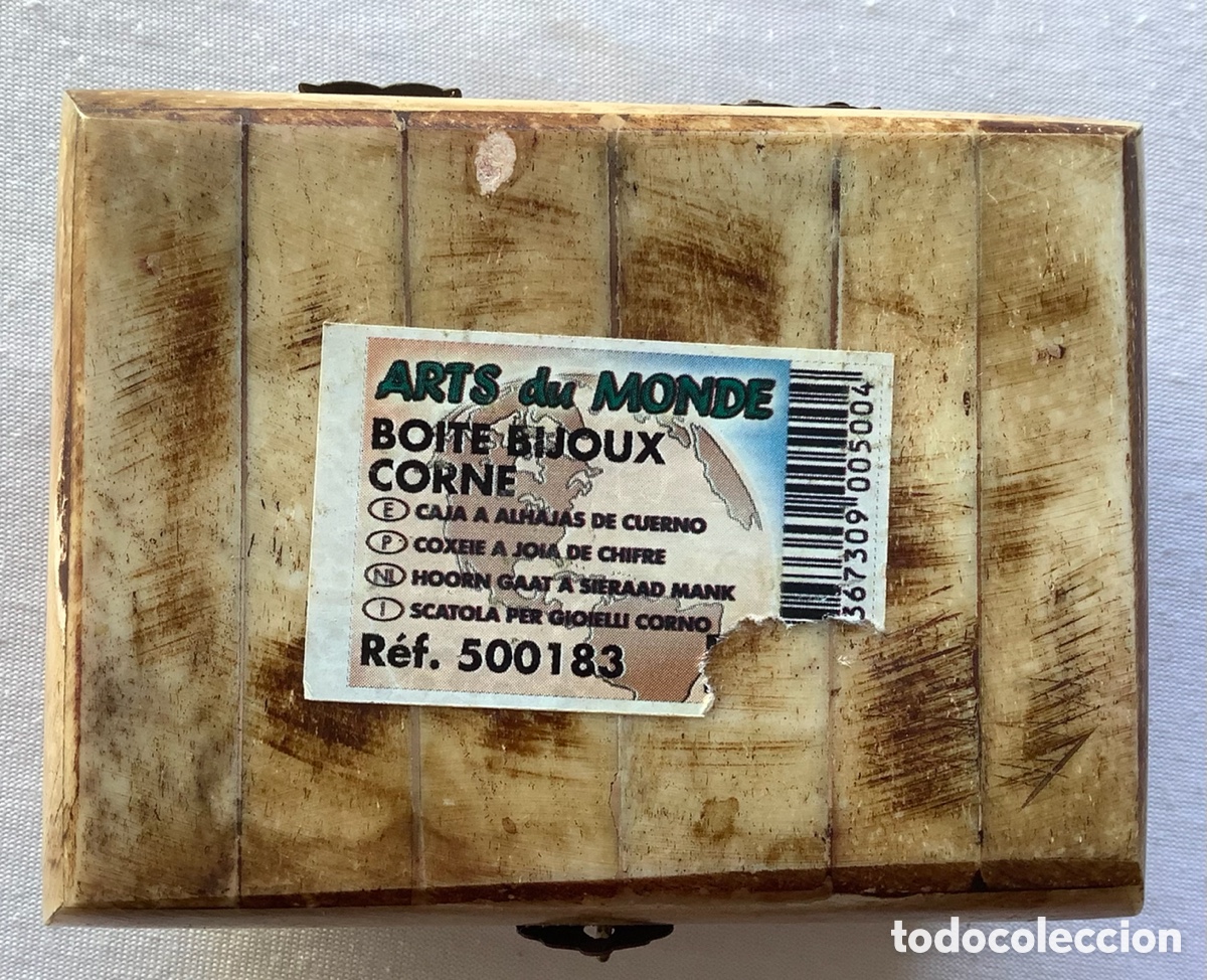Antig&uuml;edades: PEQUE&Ntilde;O COFRE DE CUERNO Y LAT&Oacute;N - Foto 5