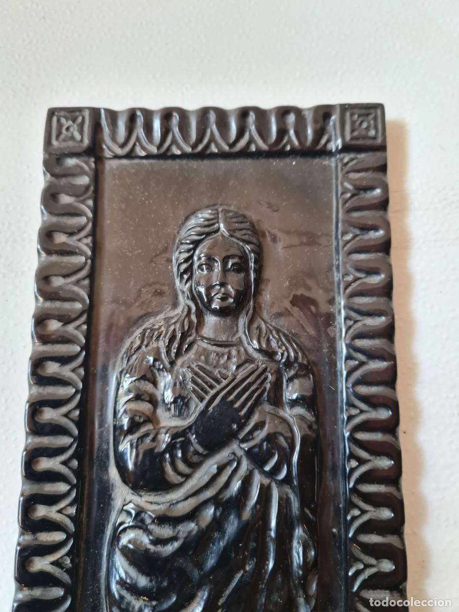 Antig&uuml;edades: AZABACHE PLACA INMACULADA 25 X 10 cms - Foto 2