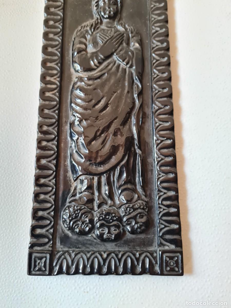 Antig&uuml;edades: AZABACHE PLACA INMACULADA 25 X 10 cms - Foto 3