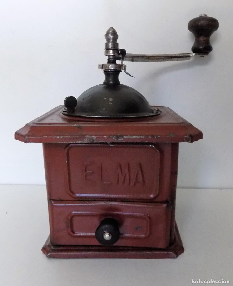 Antiquit&auml;ten: MOLINILLO DE CAF&Eacute; DE CHAPA MARCA ELMA. MODELO 1416. TAMA&Ntilde;O 0. ESPA&Ntilde;A. CA. 1924/1945