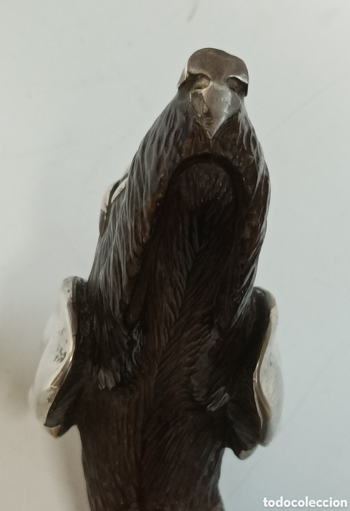 Antig&uuml;edades: Antiguo Bast&oacute;n Ingl&eacute;s perro plata - Foto 9