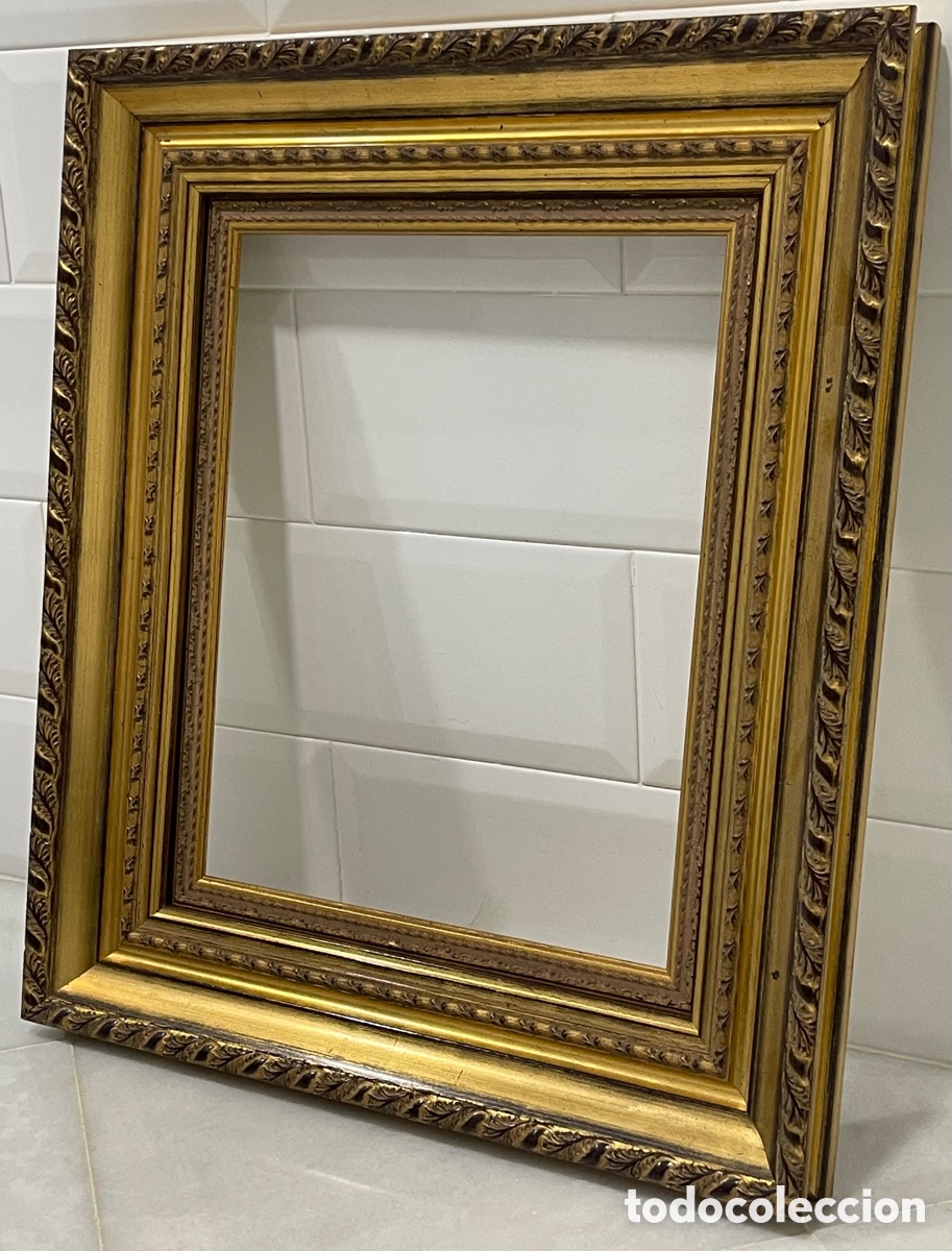 Antig&uuml;edades: ELEGANTE MARCO FRANC&Eacute;S MADERA MACIZA - Foto 2