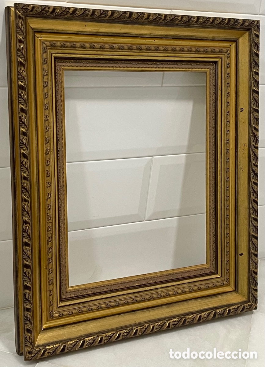 Antig&uuml;edades: ELEGANTE MARCO FRANC&Eacute;S MADERA MACIZA - Foto 3