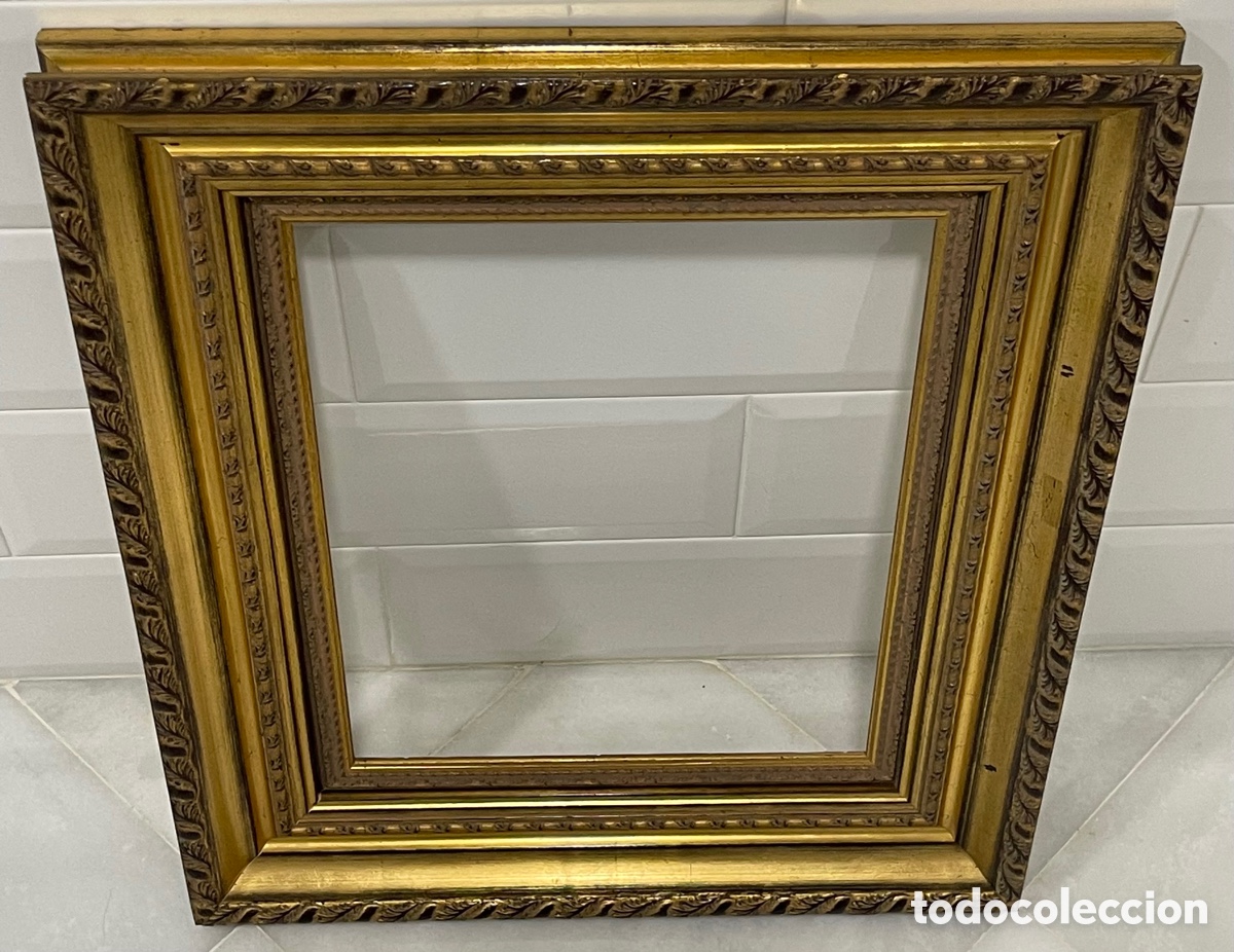 Antig&uuml;edades: ELEGANTE MARCO FRANC&Eacute;S MADERA MACIZA - Foto 4