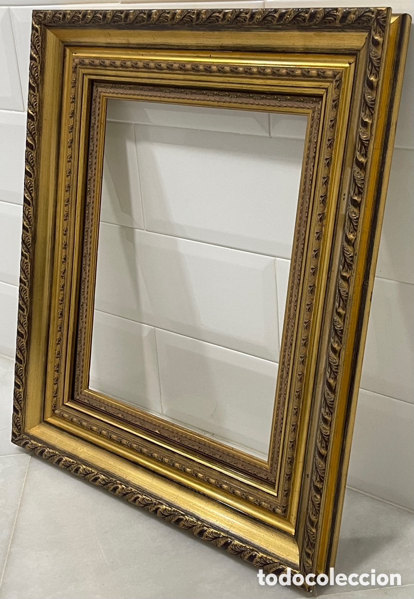 Antig&uuml;edades: ELEGANTE MARCO FRANC&Eacute;S MADERA MACIZA - Foto 5