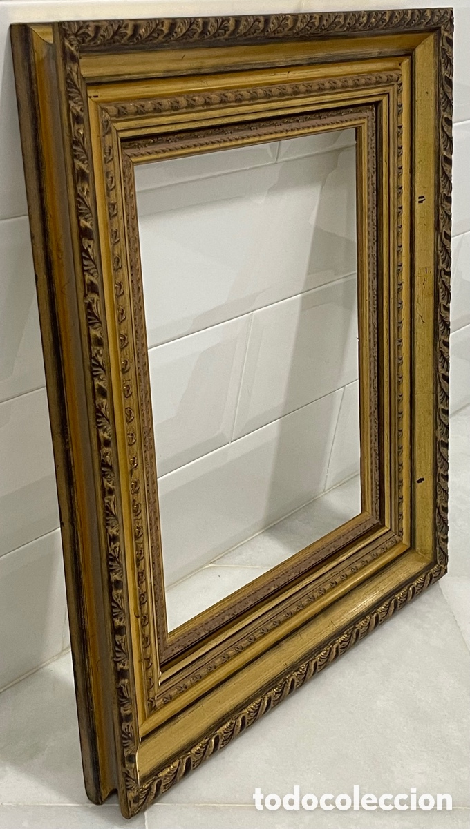 Antig&uuml;edades: ELEGANTE MARCO FRANC&Eacute;S MADERA MACIZA - Foto 6