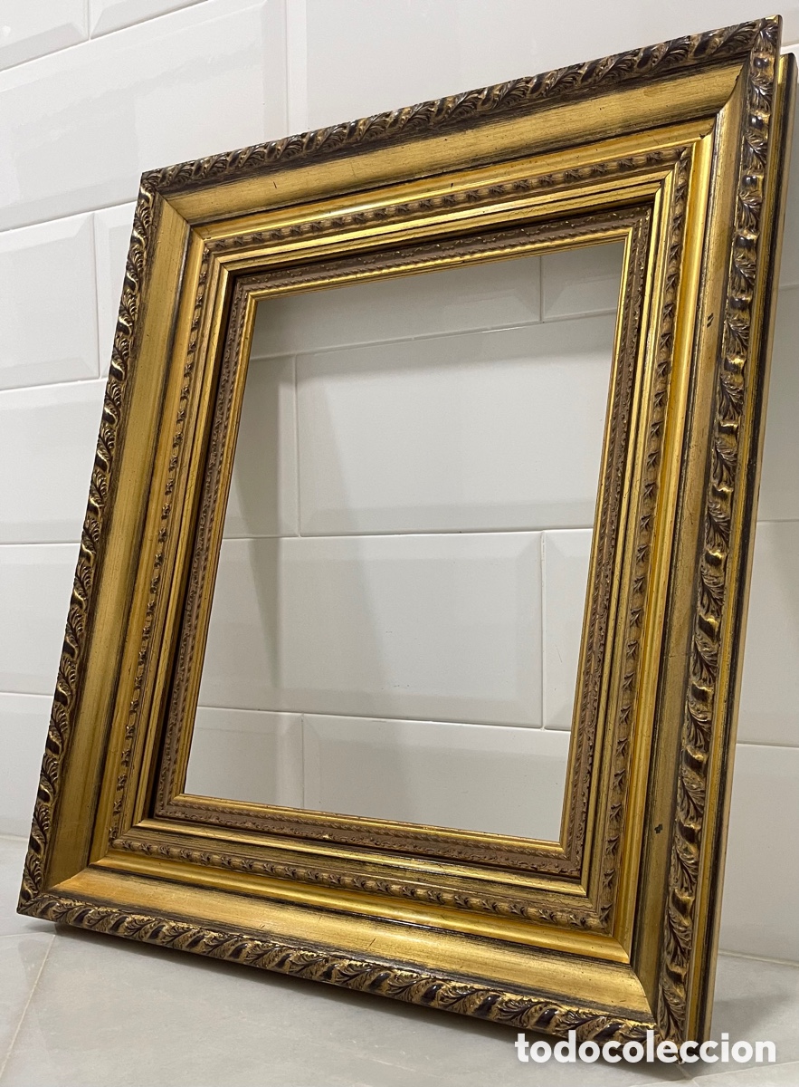 Antig&uuml;edades: ELEGANTE MARCO FRANC&Eacute;S MADERA MACIZA - Foto 9