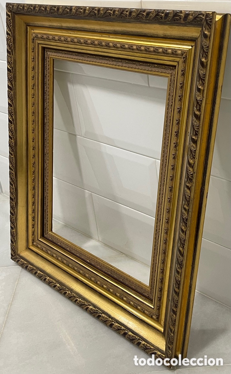 Antig&uuml;edades: ELEGANTE MARCO FRANC&Eacute;S MADERA MACIZA - Foto 11