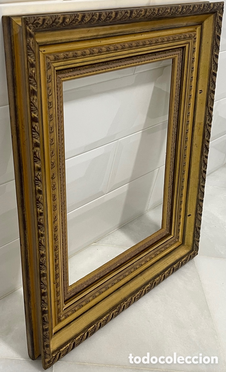 Antig&uuml;edades: ELEGANTE MARCO FRANC&Eacute;S MADERA MACIZA - Foto 12