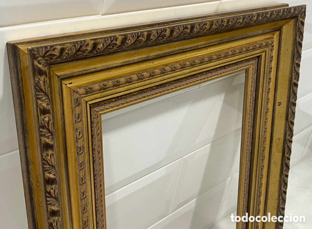 Antig&uuml;edades: ELEGANTE MARCO FRANC&Eacute;S MADERA MACIZA - Foto 14